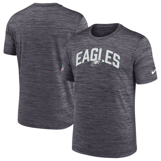 Men's Nike Black Philadelphia Eagles Sideline Velocity Athletic Stack Performance T-Shirt