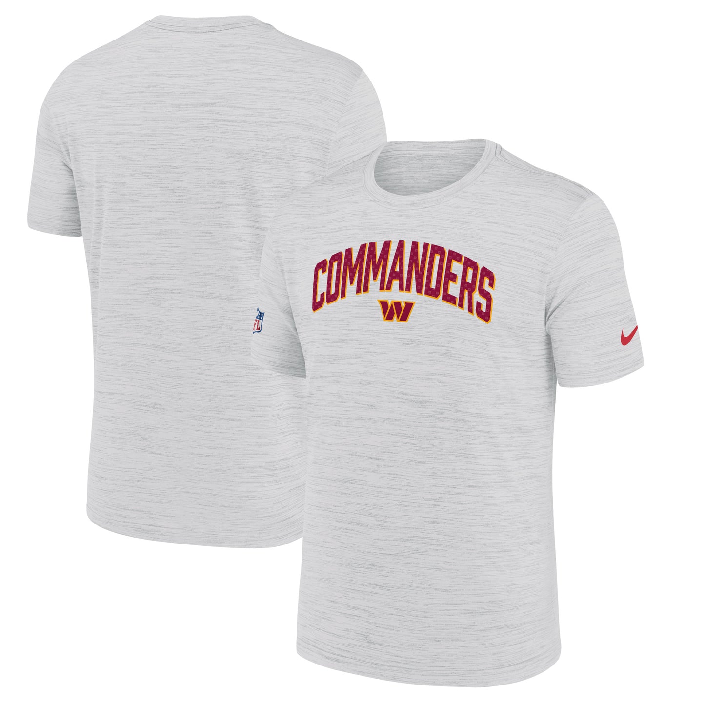 Men's Nike White Washington Commanders Sideline Velocity Athletic Stack Performance T-Shirt