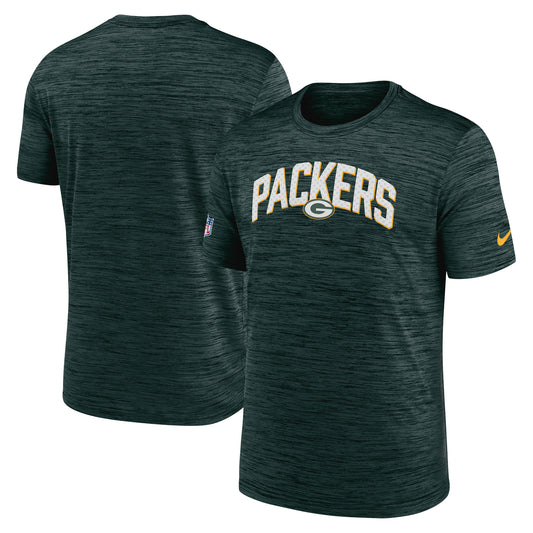 Men's Nike Green Green Bay Packers Sideline Velocity Athletic Stack Performance T-Shirt