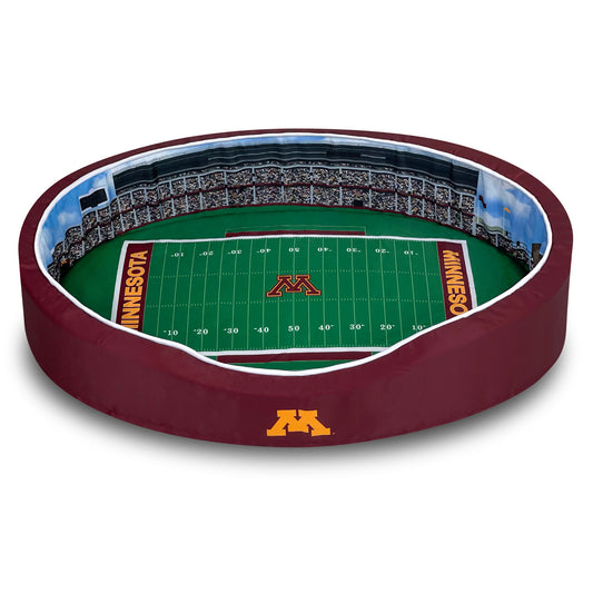 Maroon Minnesota Golden Gophers 8'' x 25'' x 38'' Large Stadium Oval Dog Bed