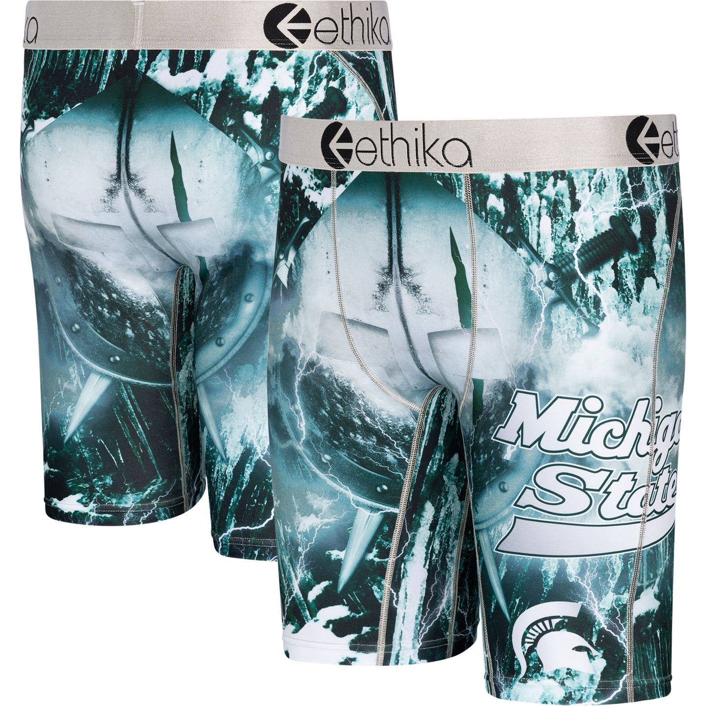 Men's Ethika Green Michigan State Spartans Spirit Boxer Briefs