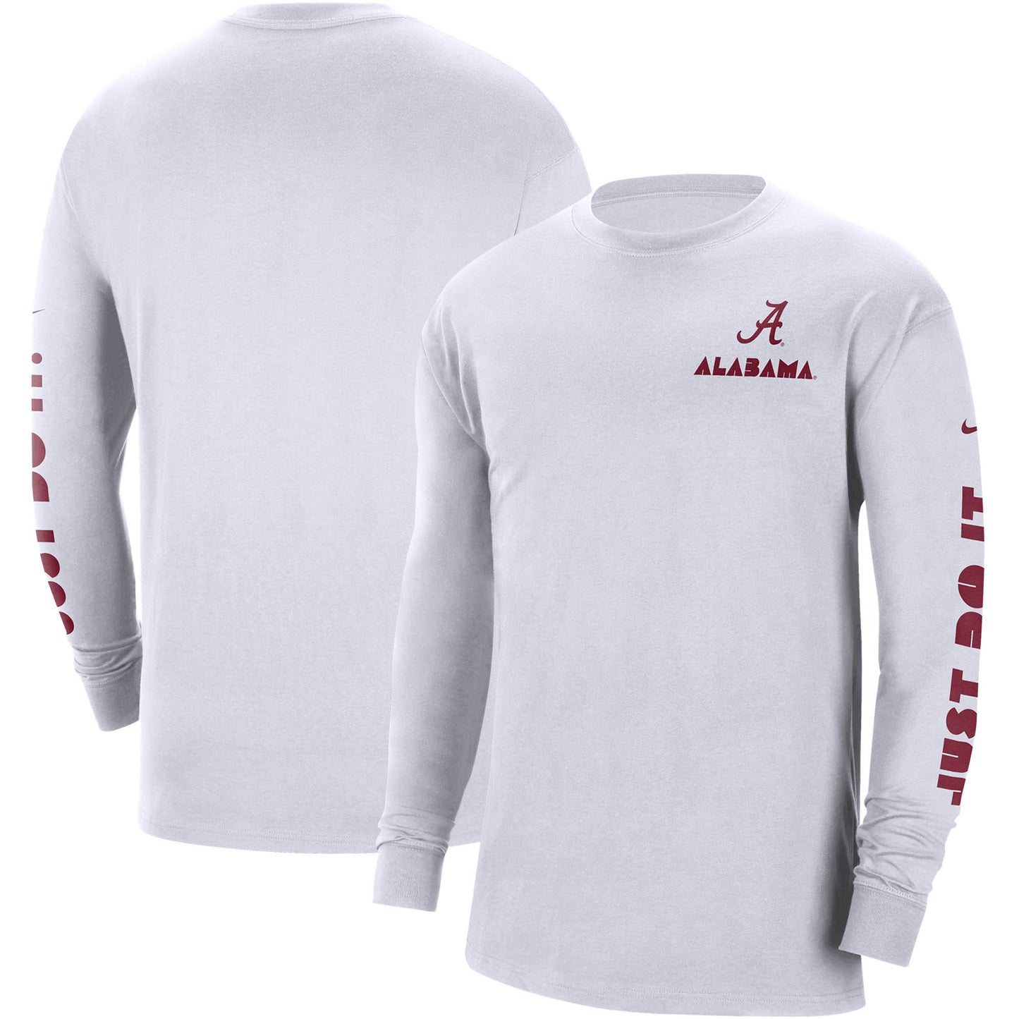 Men's Nike White Alabama Crimson Tide Heritage Max 90 Long Sleeve T-Shirt