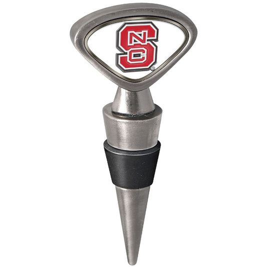 Silver NC State Wolfpack Wine Stopper