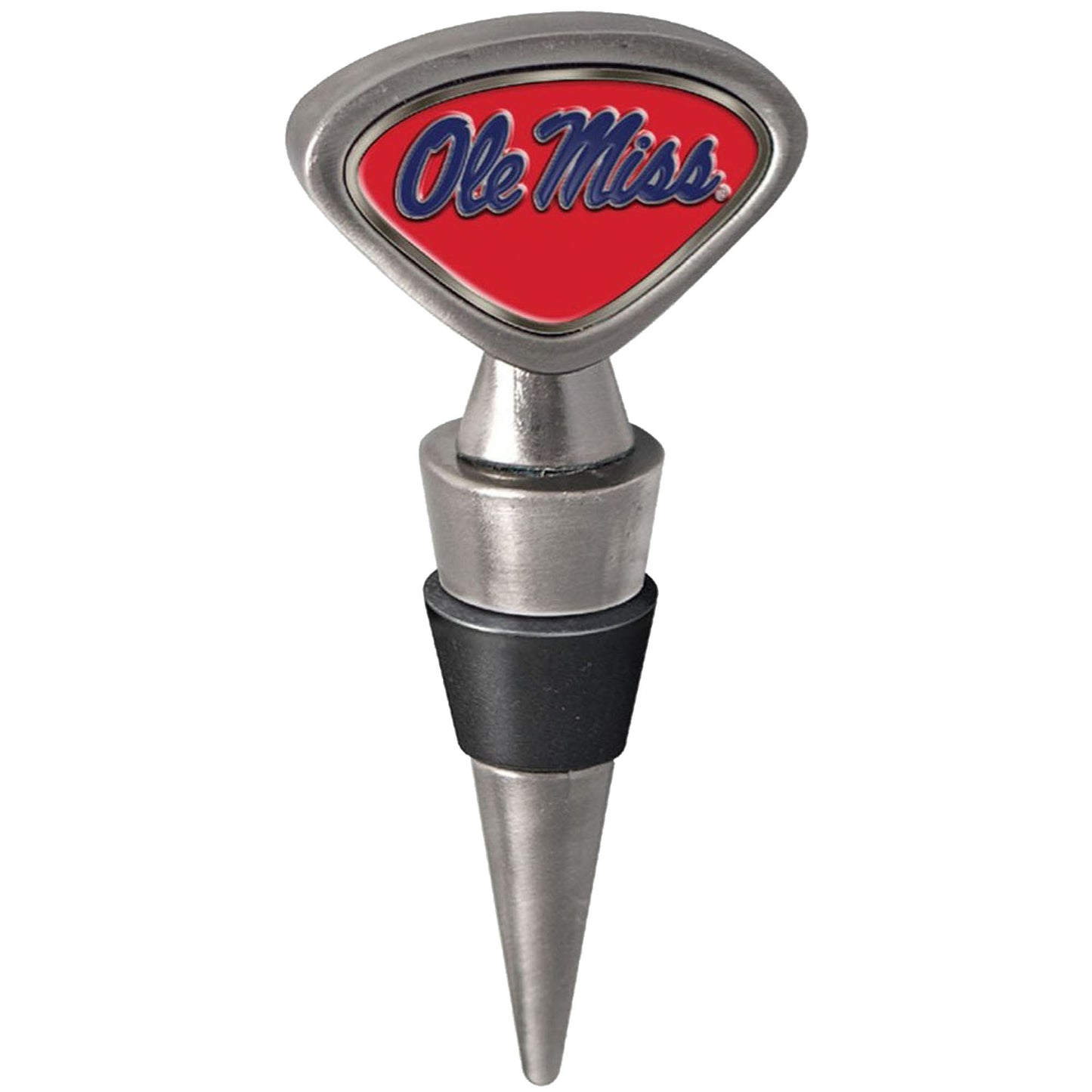 Silver Ole Miss Rebels Wine Stopper