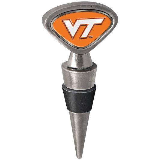 Silver Virginia Tech Hokies Wine Stopper