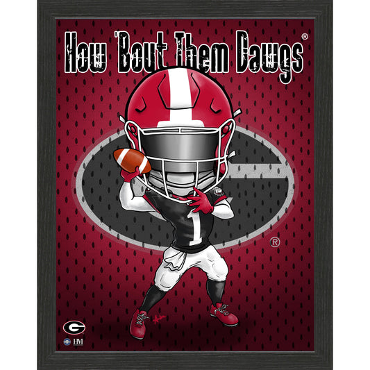 Highland Mint Georgia Bulldogs 12'' x 15'' Dynamo Print Frame