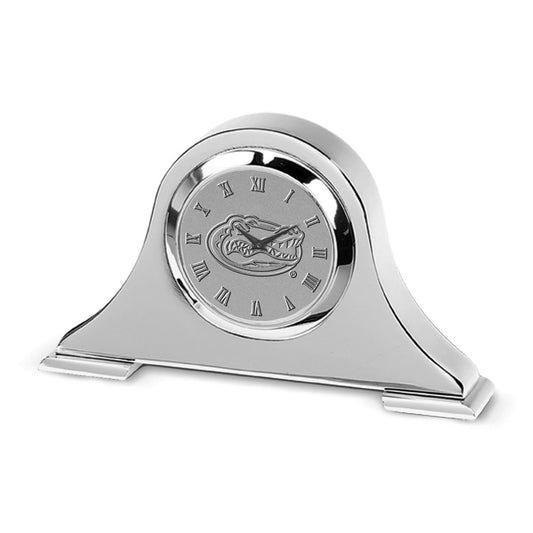 Silver Florida Gators Logo Napoleon Desk Clock