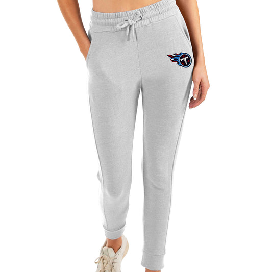 Women's Antigua Heathered Gray Tennessee Titans Action Jogger Pants