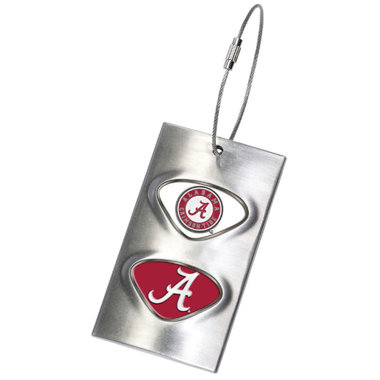 Silver Alabama Crimson Tide Bag Tag