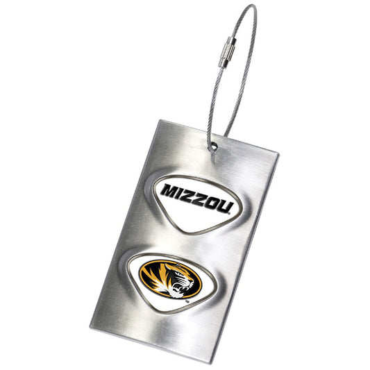 Silver Missouri Tigers Bag Tag