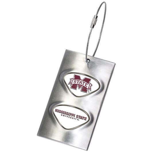 Silver Mississippi State Bulldogs Bag Tag