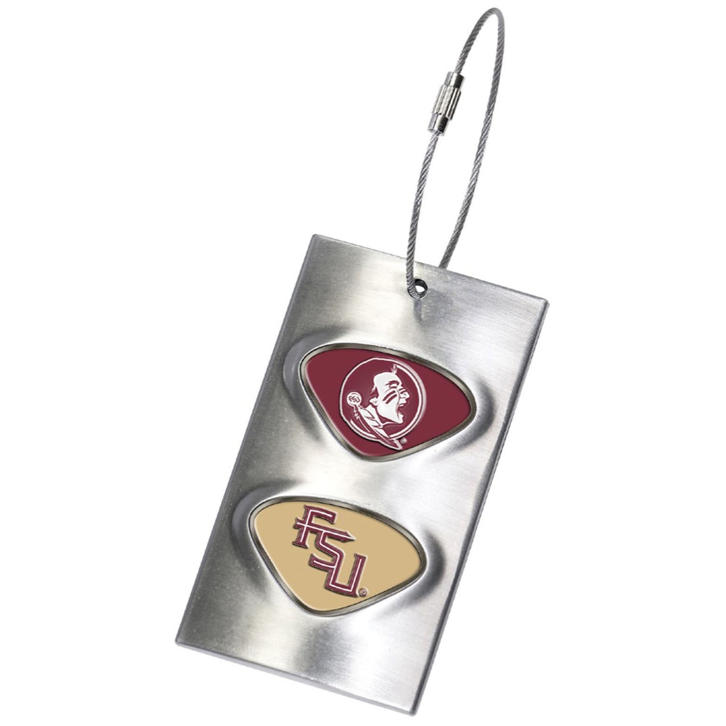 Silver Florida State Seminoles Bag Tag