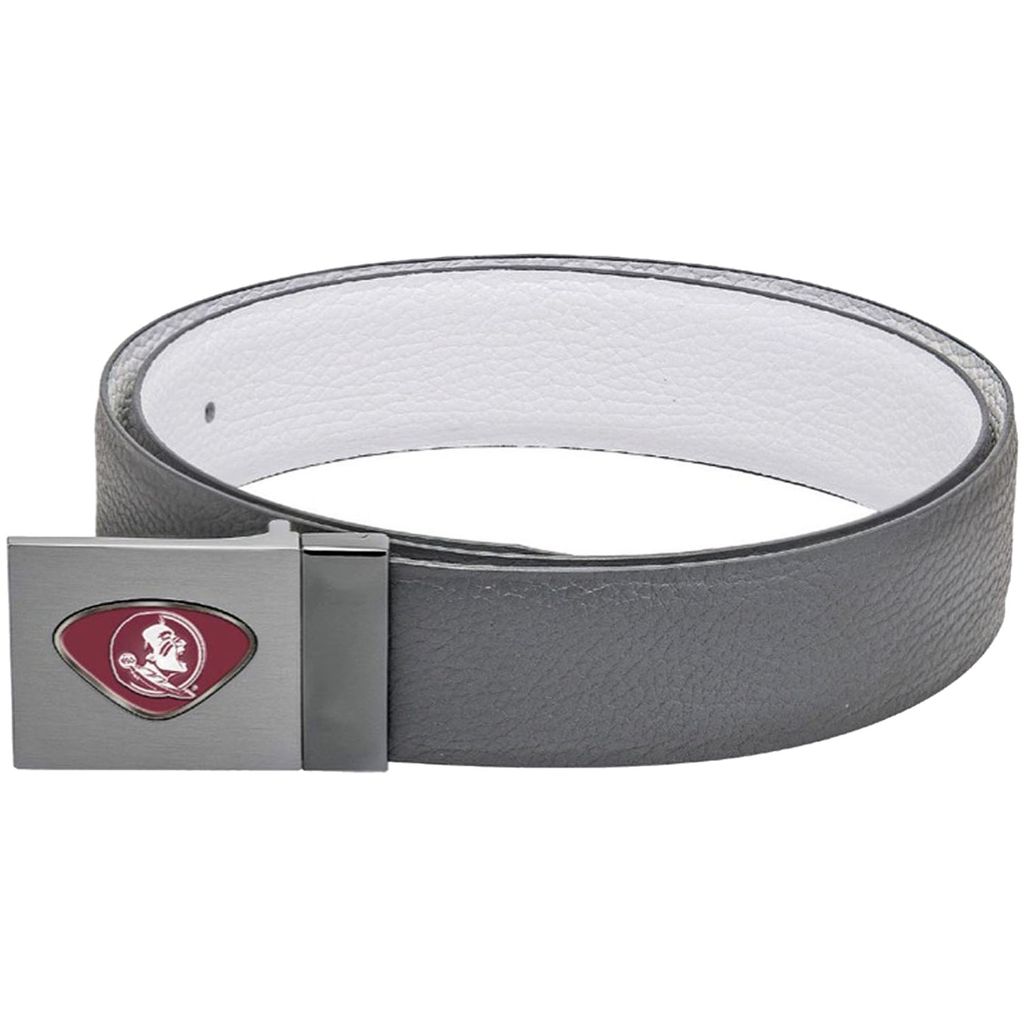 Gray Florida State Seminoles Reversible Leather Belt