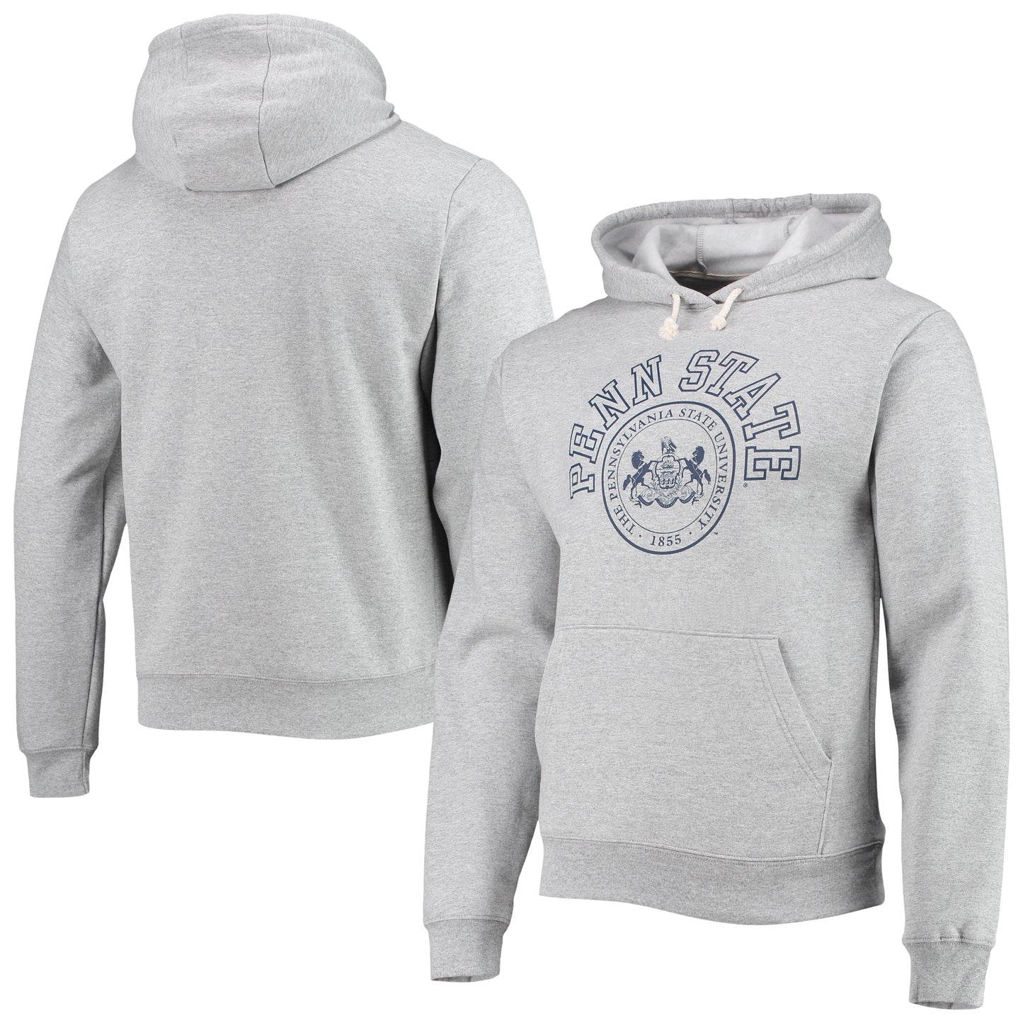 Men's League Collegiate Wear Heathered Gray Penn State Nittany Lions Seal Neuvo Essential Fleece Pullover Hoodie