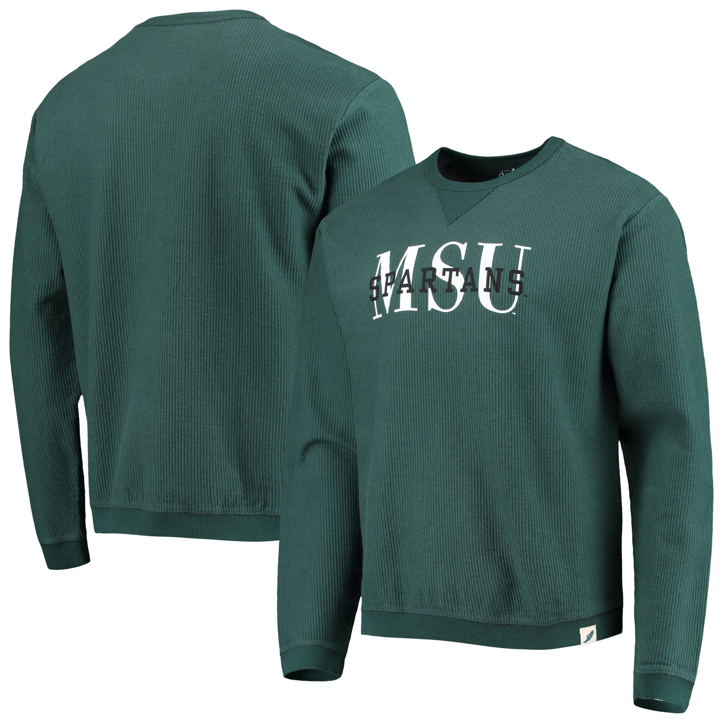 Men's League Collegiate Wear Green Michigan State Spartans Timber Pullover Sweatshirt
