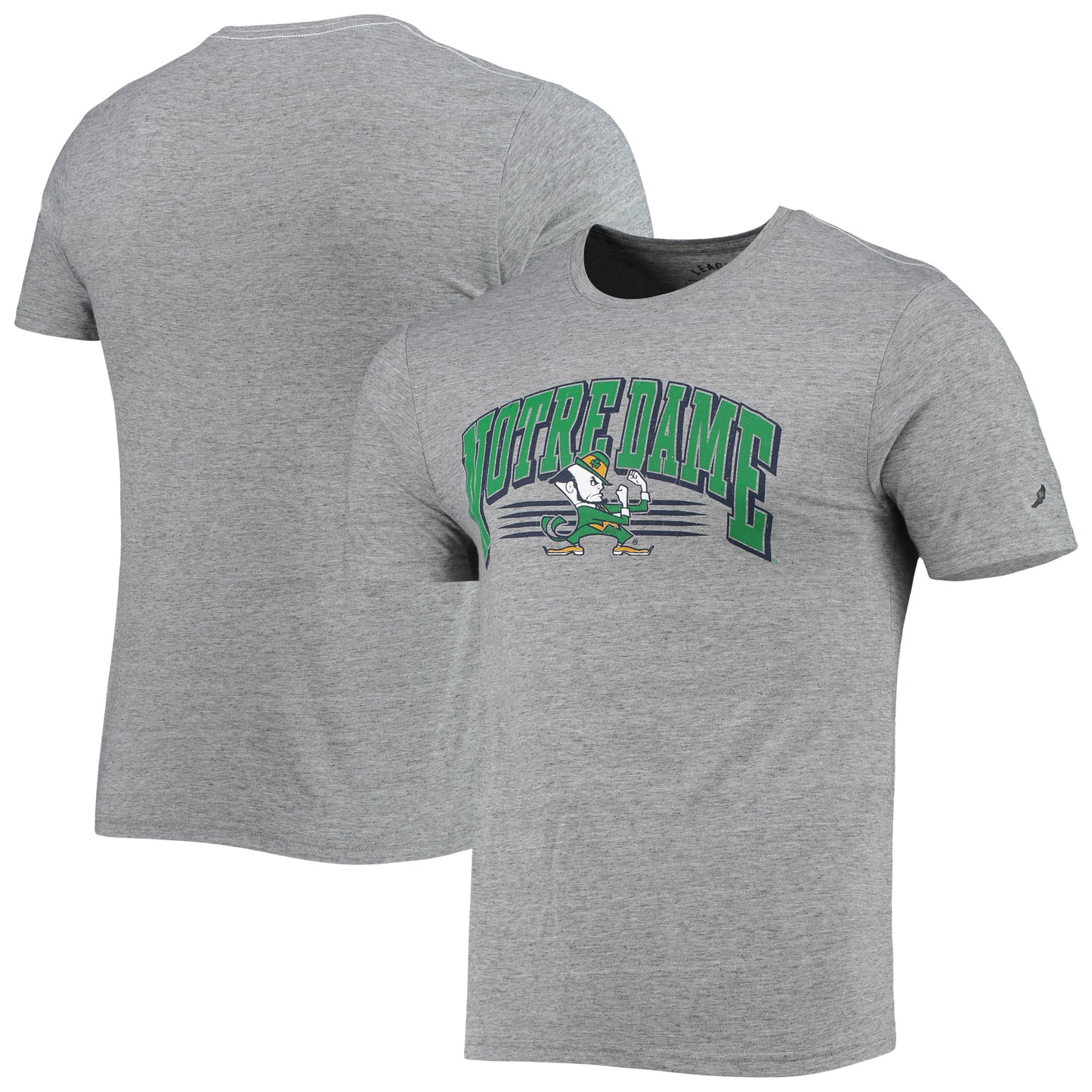 Men's League Collegiate Wear Heathered Gray Notre Dame Fighting Irish Upperclassman Reclaim Recycled Jersey T-Shirt