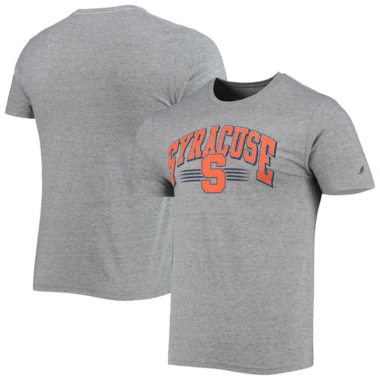 Men's League Collegiate Wear Heathered Gray Syracuse Orange Upperclassman Reclaim Recycled Jersey T-Shirt