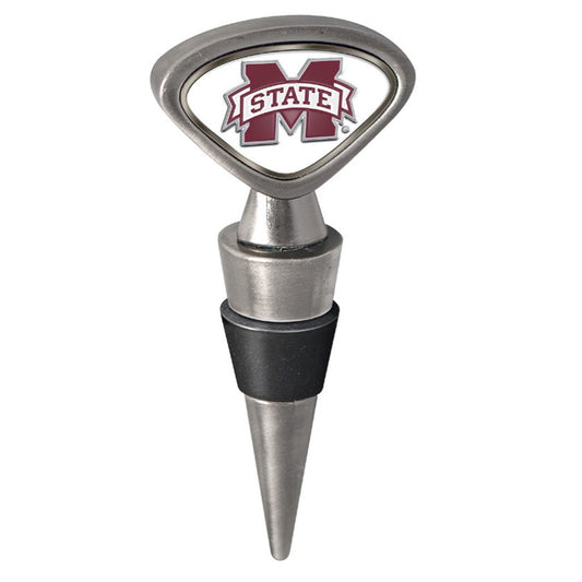 Silver Mississippi State Bulldogs Wine Stopper