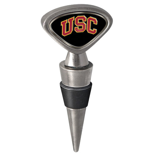 Silver USC Trojans Wine Stopper