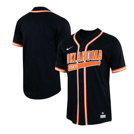 Men's Nike Black Oklahoma State Cowboys Replica Baseball Jersey