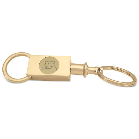 Gold Minnesota Golden Gophers Team Logo Two-Section Key Ring