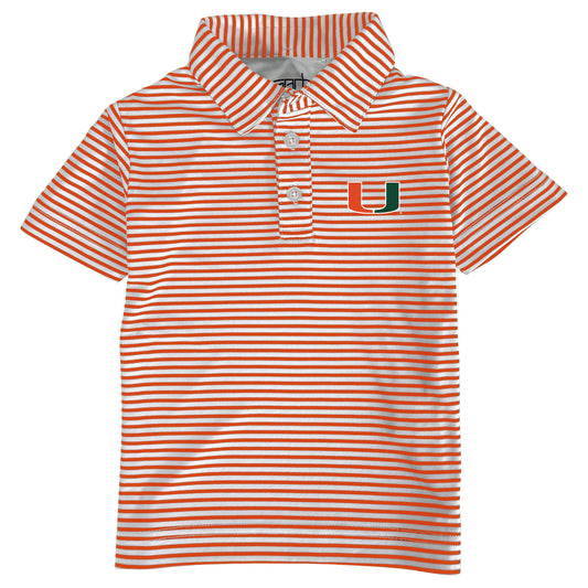 Toddler Garb Orange/White Miami Hurricanes Carson Polo