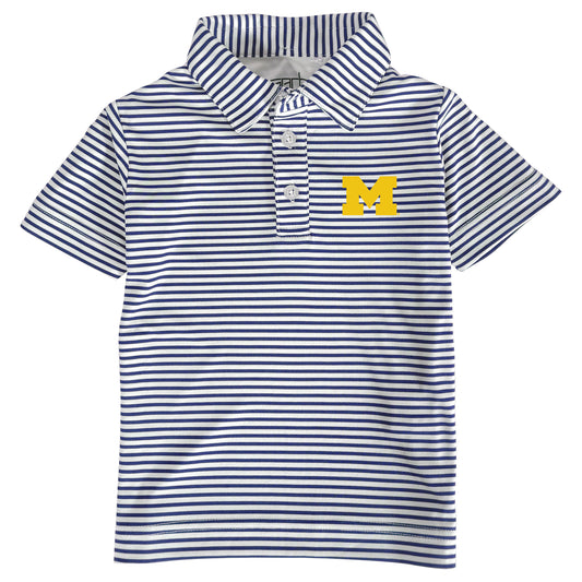 Toddler Garb Navy/White Michigan Wolverines Carson Polo