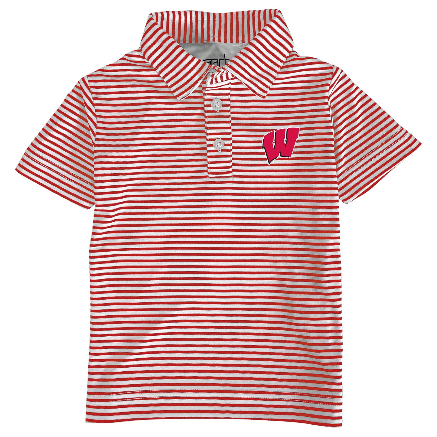 Toddler Garb Red/White Wisconsin Badgers Carson Polo