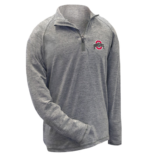 Youth Garb Heathered Gray Ohio State Buckeyes Matthew Quarter-Zip Pullover Jacket