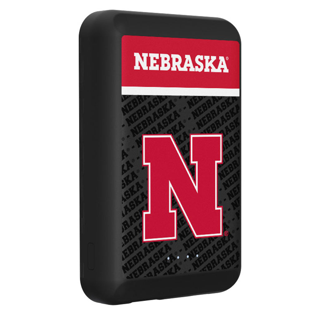 Nebraska Huskers Endzone Plus Logo Wireless Power Bank