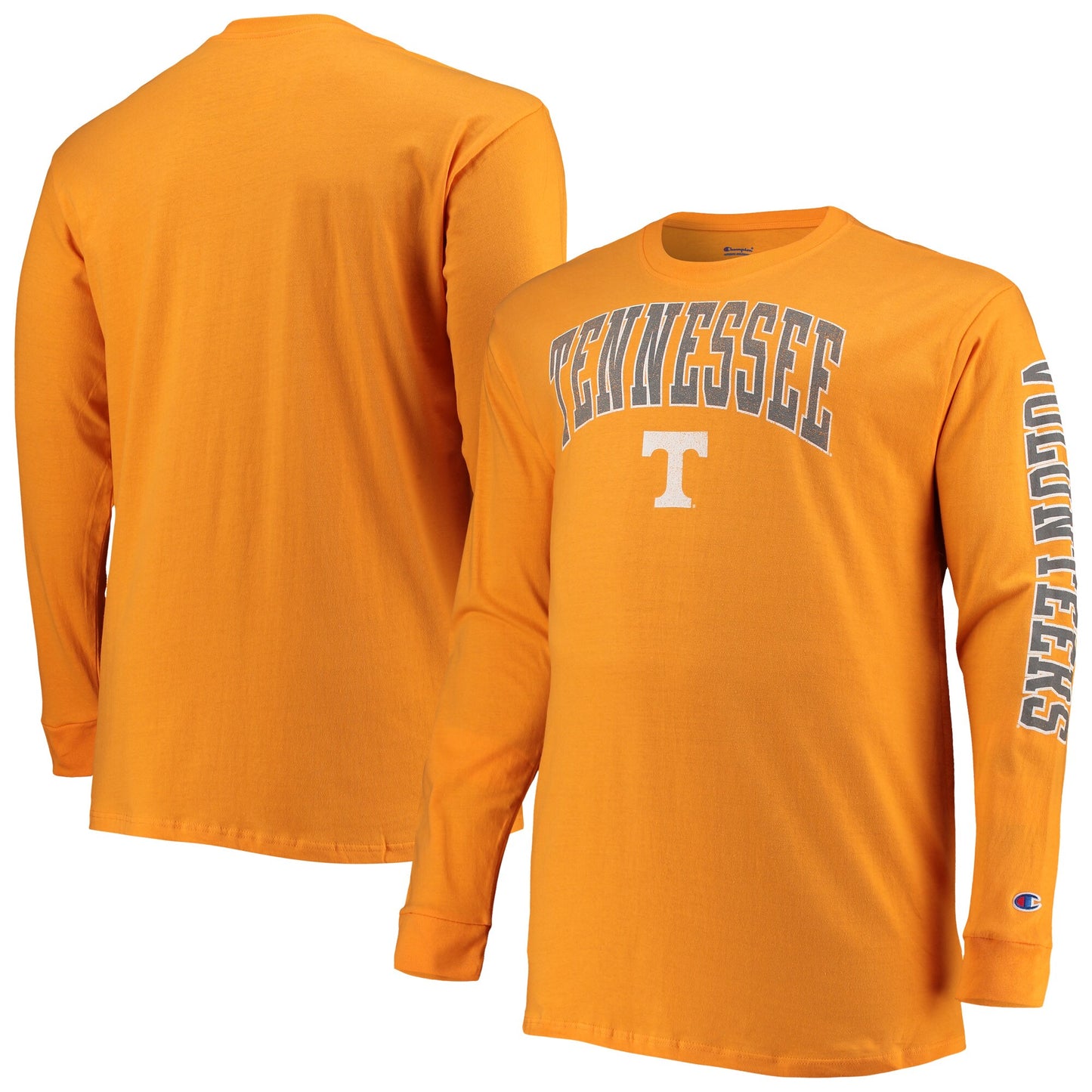 Men's Champion Tennessee Orange Tennessee Volunteers Big & Tall 2-Hit Long Sleeve T-Shirt