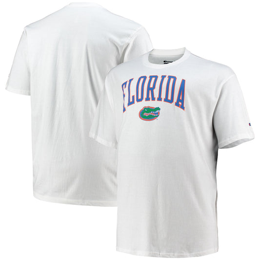 Men's Champion White Florida Gators Big & Tall Arch Over Wordmark T-Shirt