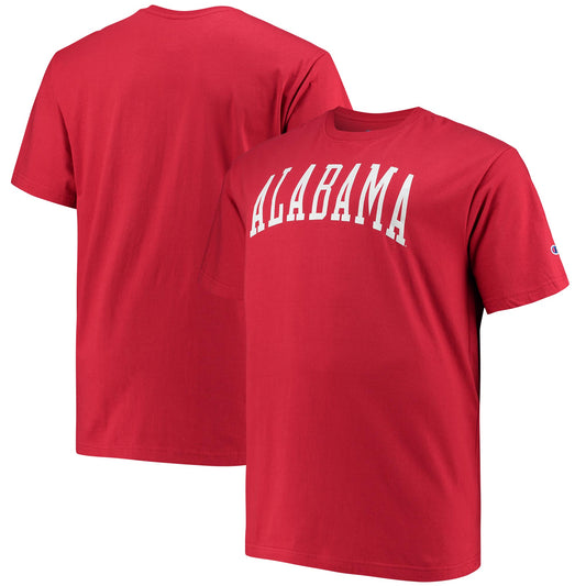 Men's Champion Crimson Alabama Crimson Tide Big & Tall Arch Team Logo T-Shirt