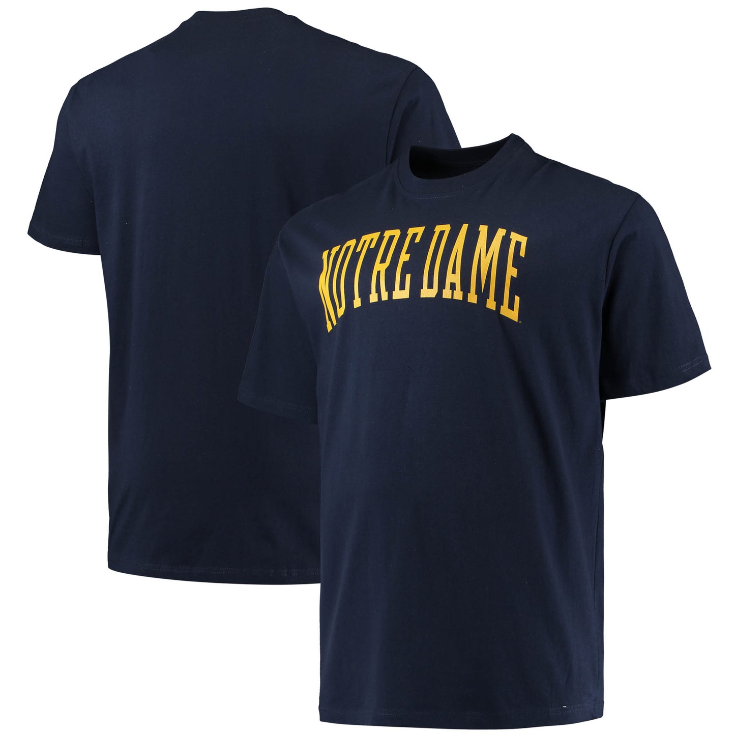 Men's Champion Navy Notre Dame Fighting Irish Big & Tall Arch Team Logo T-Shirt