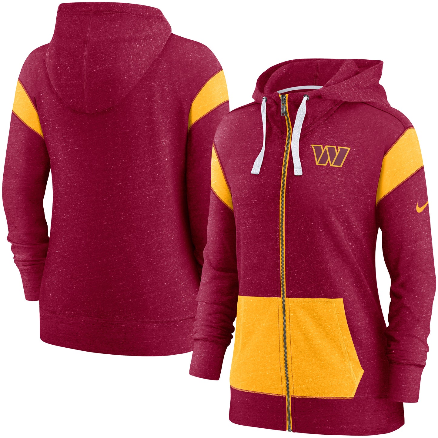 Women's Nike Burgundy/Gold Washington Commanders Monaco Lightweight Full-Zip Hoodie