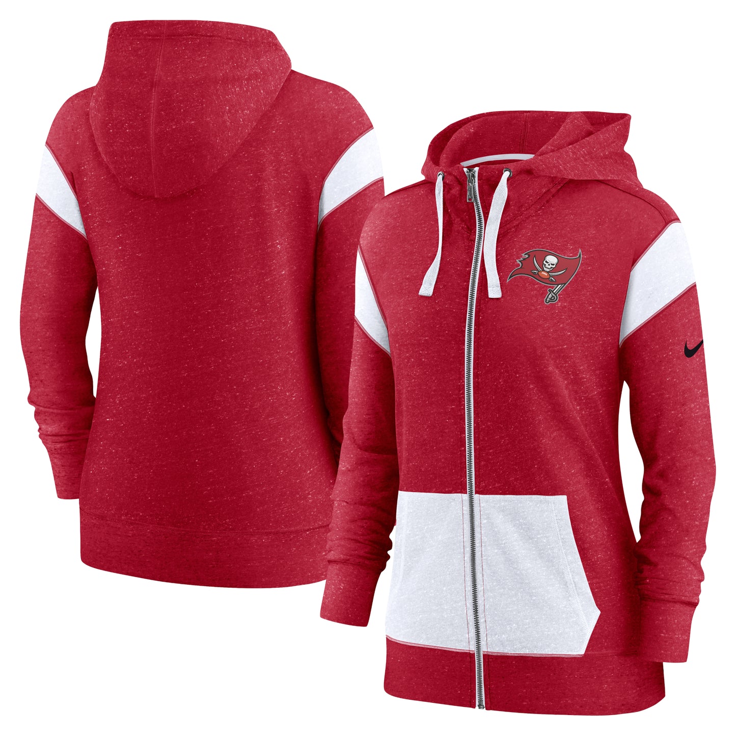 Women's Nike Red/White Tampa Bay Buccaneers Monaco Lightweight Full-Zip Hoodie