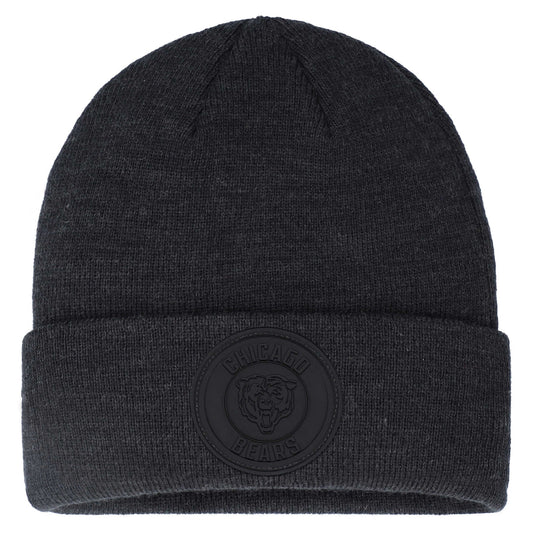 Men's Fanatics Black Chicago Bears Blackout Cuffed Knit Hat