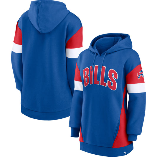 Women's Fanatics Royal/Red Buffalo Bills Lock It Down Pullover Hoodie