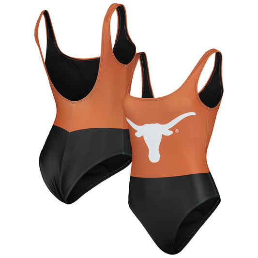 Women's FOCO Texas Orange Texas Longhorns One-Piece Bathing Suit