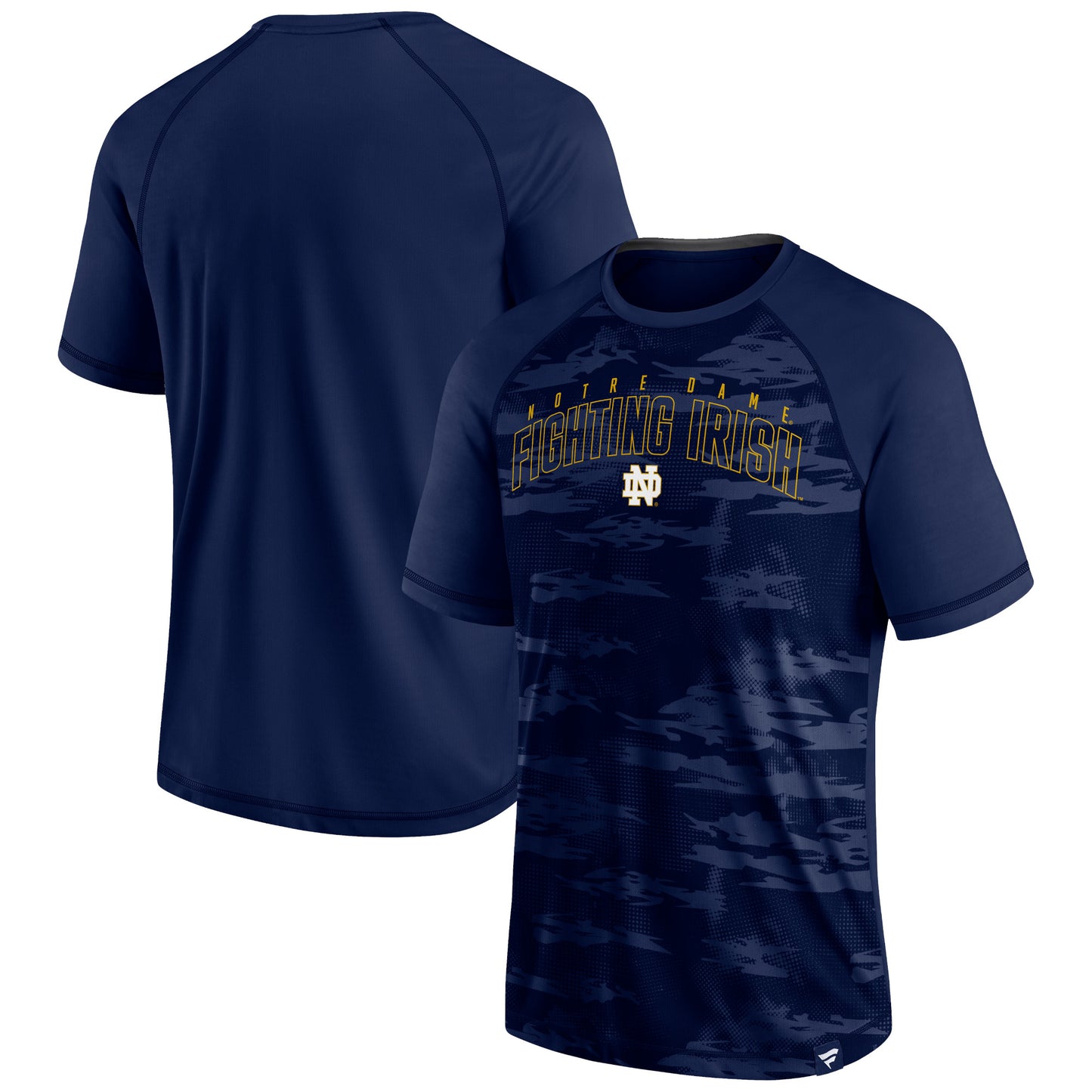 Men's Fanatics Navy Notre Dame Fighting Irish Arch Outline Raglan T-Shirt