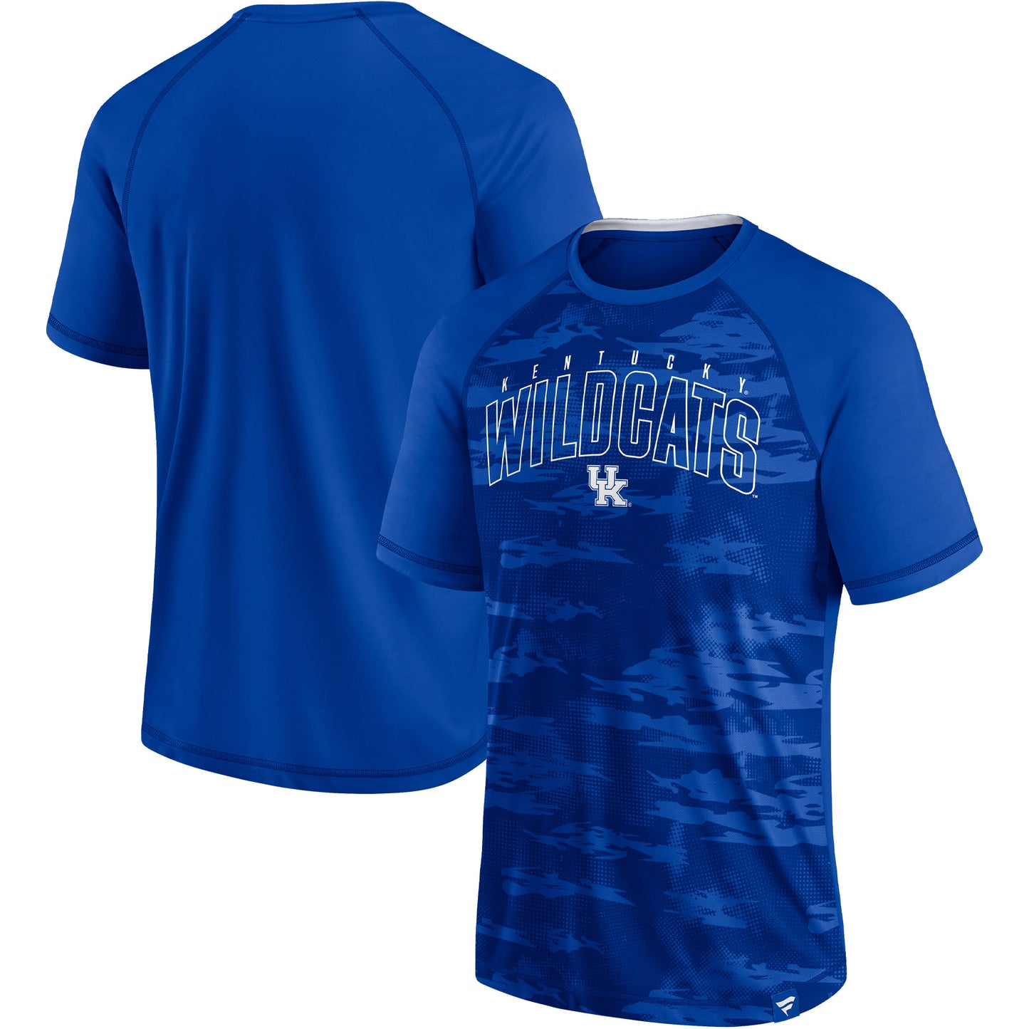 Men's Fanatics Royal Kentucky Wildcats Arch Outline Raglan T-Shirt