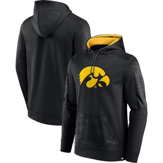 Men's Fanatics Black Iowa Hawkeyes On The Ball Pullover Hoodie