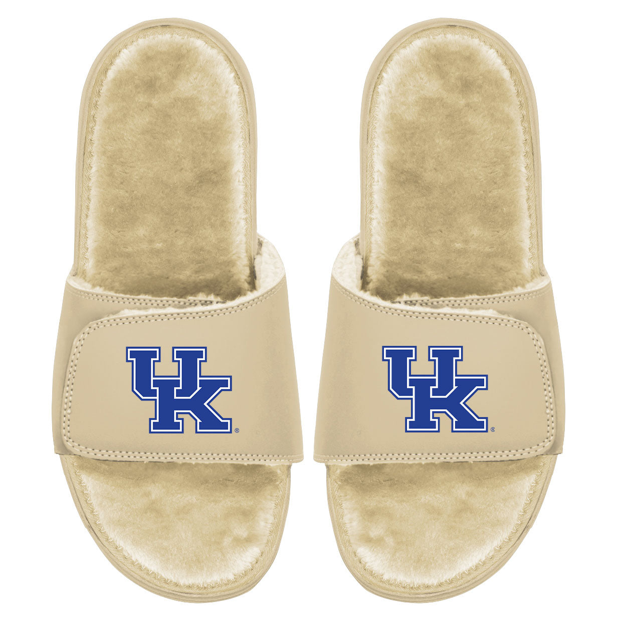 Men's ISlide Tan Kentucky Wildcats Dune Faux Fur Slide Sandals