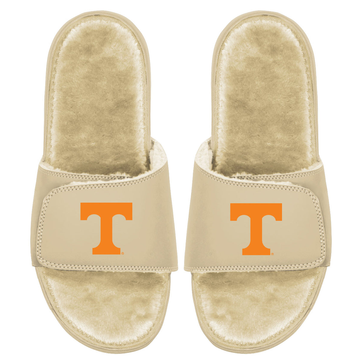 Men's ISlide Tan Tennessee Volunteers Dune Faux Fur Slide Sandals