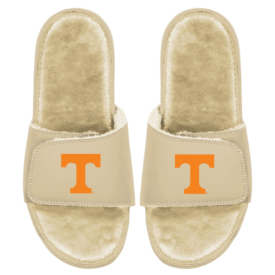 Men's ISlide Tan Tennessee Volunteers Dune Faux Fur Slide Sandals