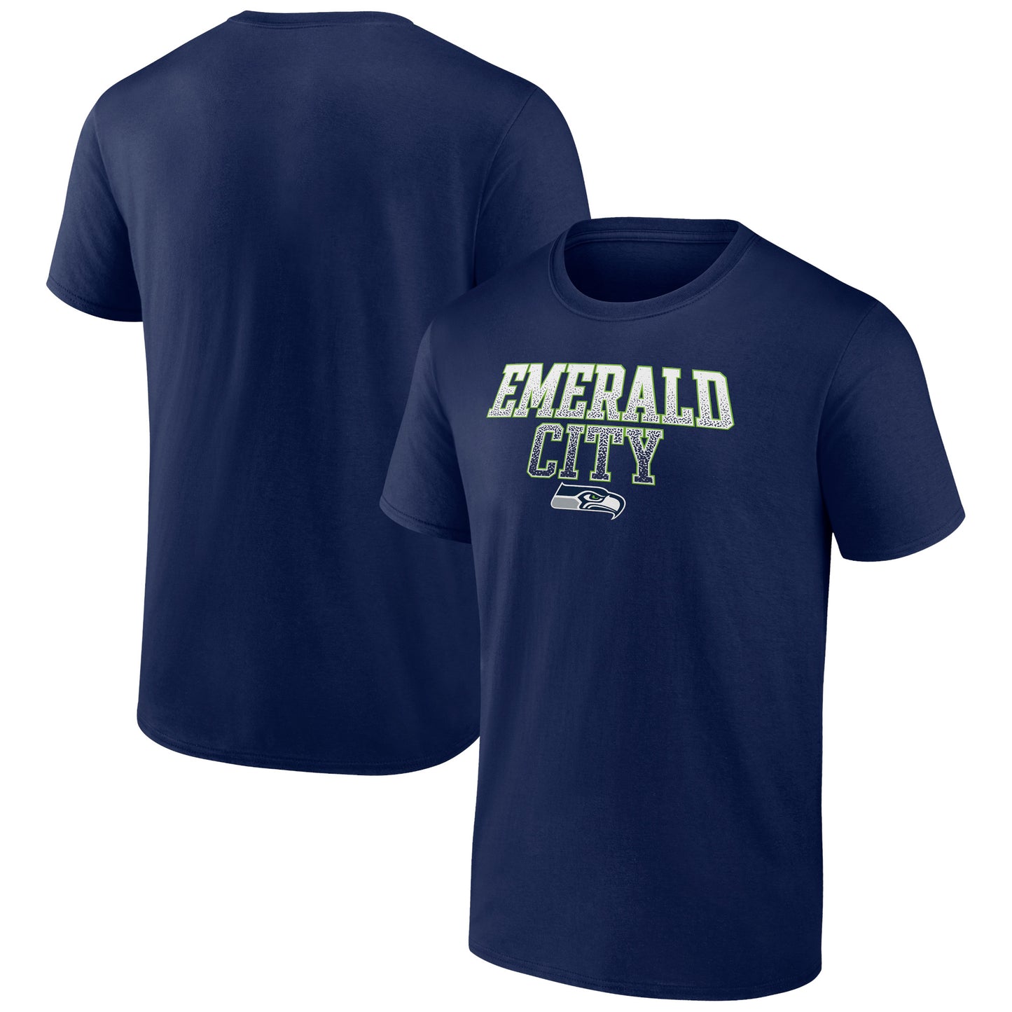 Men's Fanatics College Navy Seattle Seahawks Big & Tall Emerald City Statement T-Shirt