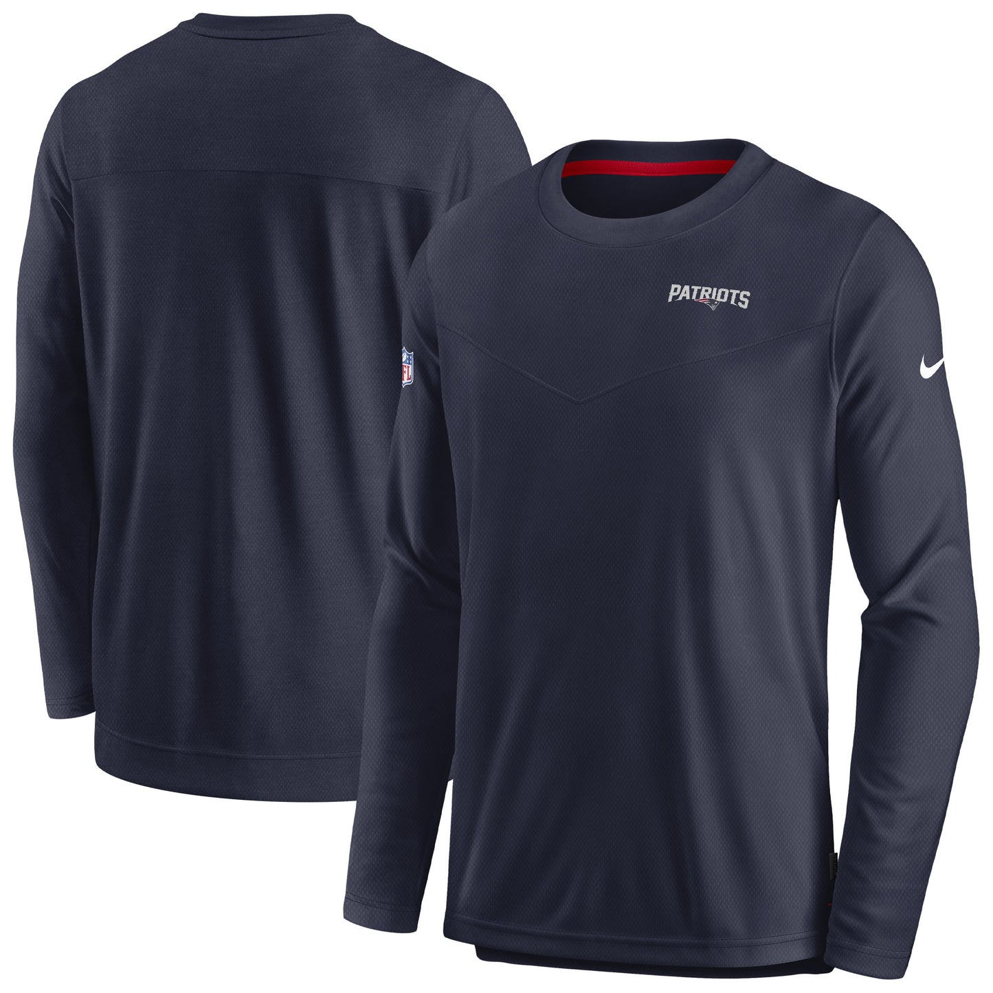 Men's Nike Navy New England Patriots Sideline Lockup Performance Pullover Sweatshirt