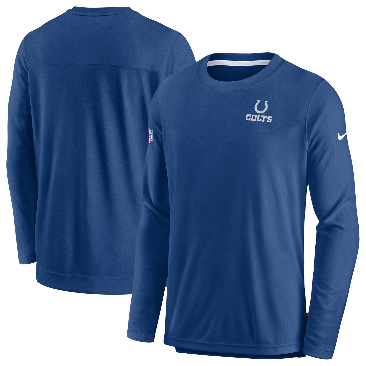 Men's Nike Royal Indianapolis Colts Sideline Lockup Performance Pullover Sweatshirt