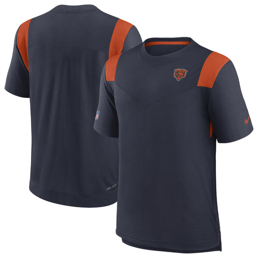 Men's Nike Navy Chicago Bears Sideline Tonal Logo Performance Player T-Shirt