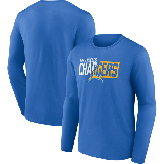 Men's Fanatics Powder Blue Los Angeles Chargers One Two Long Sleeve T-Shirt